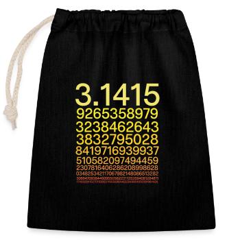 Pi math math numéro - Sac cadeau en coton avec cordon (25 x 30 cm) - noir - Devant