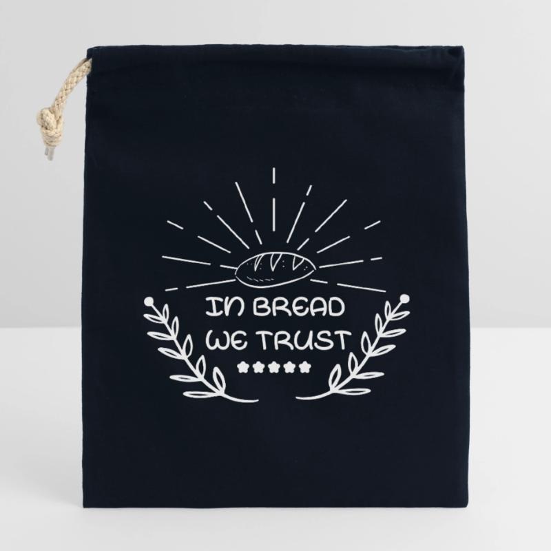 Bread baker baking rolls Closable cotton gift bag (25x30cm)