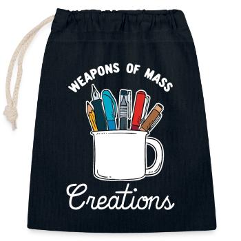 Weapons Of Mass Creations - Sac cadeau en coton avec cordon (25 x 30 cm) - bleu marine - Devant