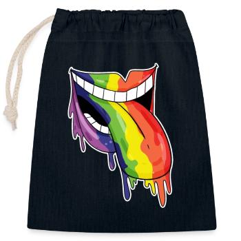 LGBT - Verschließbarer Geschenkbeutel aus Baumwolle (25x30cm) - Navy - Vorne