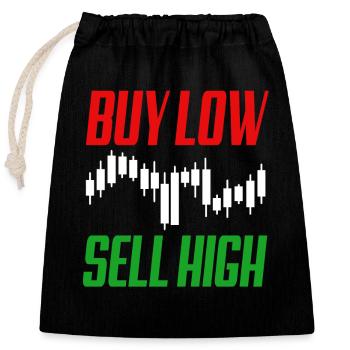 Monnaie boursière Wall Street Trader Forex - Sac cadeau en coton avec cordon (25 x 30 cm) - noir - Devant