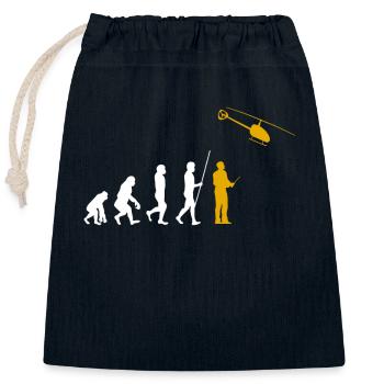 Evolution RC Hélicoptère commandé à distance Modéliser - Sac cadeau en coton avec cordon (25 x 30 cm) - bleu marine - Devant