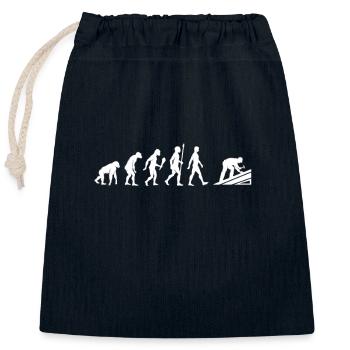 Drôle couvreur Evolution toit idée cadeau - Sac cadeau en coton avec cordon (25 x 30 cm) - bleu marine - Devant