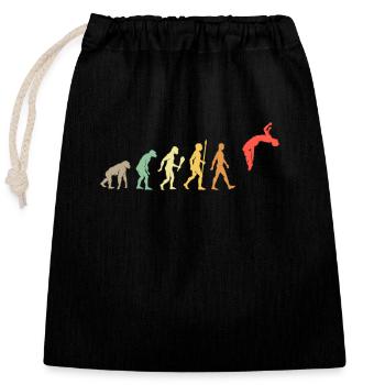 Vintage Parkour Evolution Outdoor Sports Gift - Closable cotton gift bag (25x30cm) - black - Front