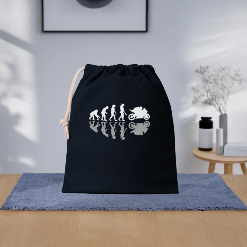 Evolution Motorcycle Shadow Biker Enduro Gift Closable cotton gift bag (25x30cm)