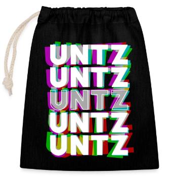 Untz Untz Untz Techno Raver - Sac cadeau en coton avec cordon (25 x 30 cm) - noir - Devant