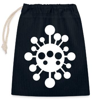 Virus Viruses Bacteria - Closable cotton gift bag (25x30cm) - navy - Front