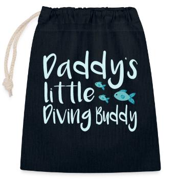 Diving Buddy - Verschließbarer Geschenkbeutel aus Baumwolle (25x30cm) - Navy - Vorne