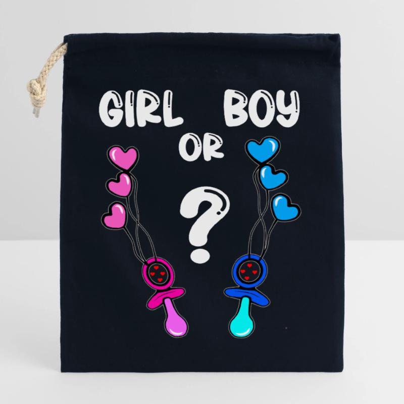 Mädchen Oder Junge Verschließbarer Geschenkbeutel aus Baumwolle (25x30cm)