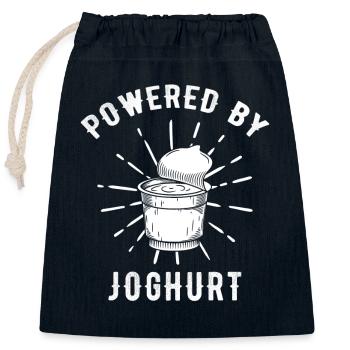 Jogurt Spruch lustig - Verschließbarer Geschenkbeutel aus Baumwolle (25x30cm) - Navy - Vorne