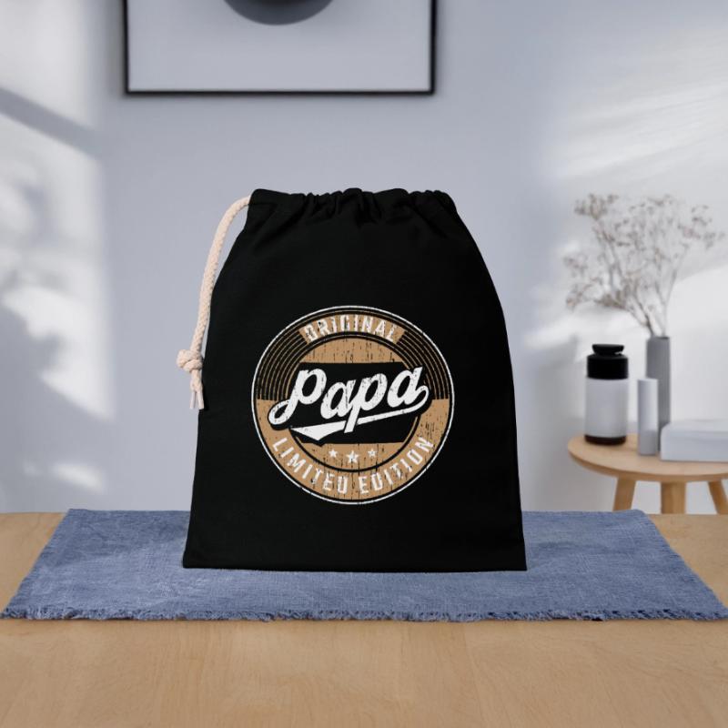 Vatertag Papa Vater Bester Dad Daddy Papi Geschenk Verschließbarer Geschenkbeutel aus Baumwolle (25x30cm)