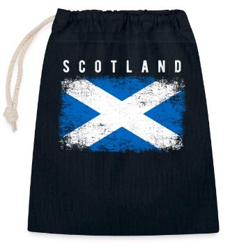 Scotland Flag - Closable cotton gift bag (25x30cm) - navy - Front