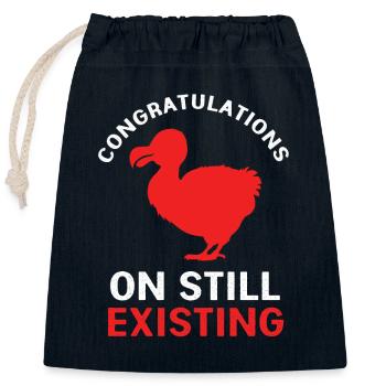 dodo - Closable cotton gift bag (25x30cm) - navy - Front