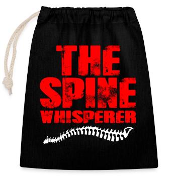 physiotherapist - Closable cotton gift bag (25x30cm) - black - Front