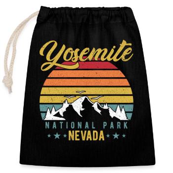 Yosemite National Park - Verschließbarer Geschenkbeutel aus Baumwolle (25x30cm) - Schwarz - Vorne