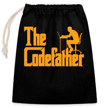 Développeur amusant sort Le Codeford - Sac cadeau en coton avec cordon (25 x 30 cm) - noir - Devant