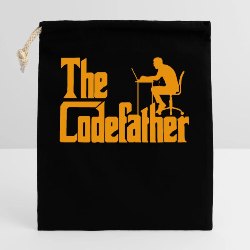 Developer Fun Saying The Codefather Coder Closable cotton gift bag (25x30cm)