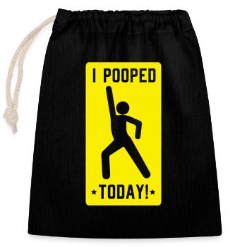 I'm cocking today! - Closable cotton gift bag (25x30cm) - black - Front