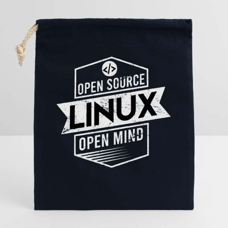 Programmeurs Linux cadeau open source Sac cadeau en coton avec cordon (25 x 30 cm)