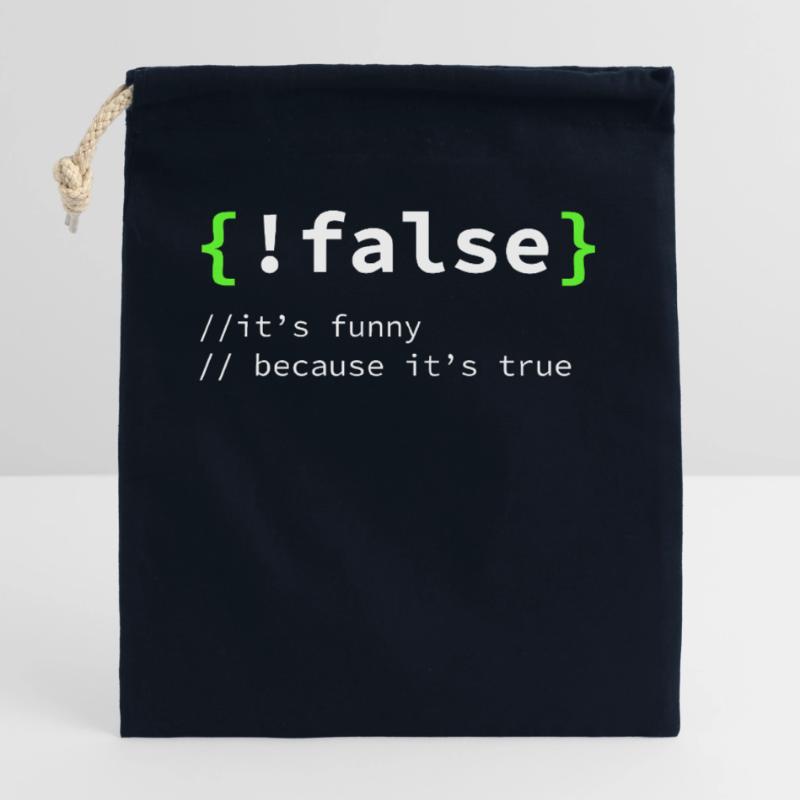Programmer Developer IT Gift Nerd Geek Closable cotton gift bag (25x30cm)