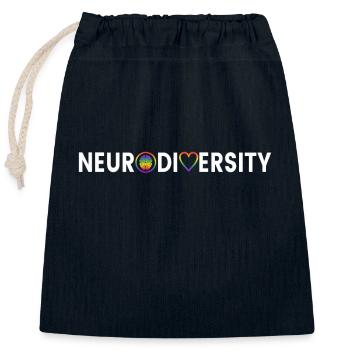 Neurodiversity Neurodiversity Autistic Autism - Closable cotton gift bag (25x30cm) - navy - Front