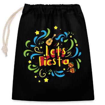 Cinco De Mayo Party Mexican Mexico - Closable cotton gift bag (25x30cm) - black - Front
