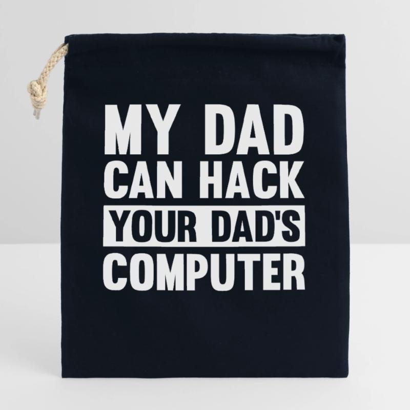 Hacker Hacking Code Computer papa Spruch Geschenk Verschließbarer Geschenkbeutel aus Baumwolle (25x30cm)