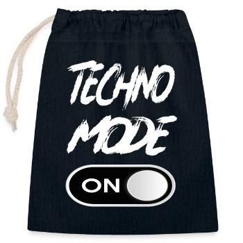 Techno Mode On - Techno Techno Musik Techno - Verschließbarer Geschenkbeutel aus Baumwolle (25x30cm) - Navy - Vorne