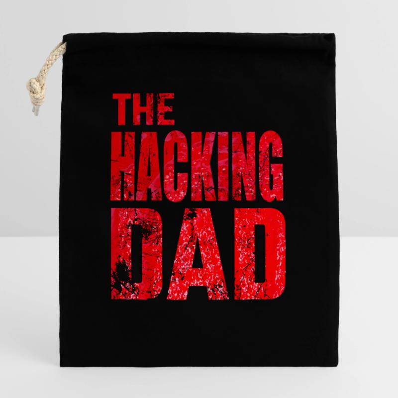 Le Hacking Dad Hacking Père Papa Code ordinateur Sac cadeau en coton avec cordon (25 x 30 cm)