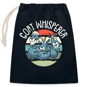 Chèvre ferme chèvres agneau chuchoteur cadeau - Sac cadeau en coton avec cordon (25 x 30 cm) - bleu marine - Devant
