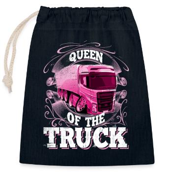truck driver - Closable cotton gift bag (25x30cm) - navy - Front