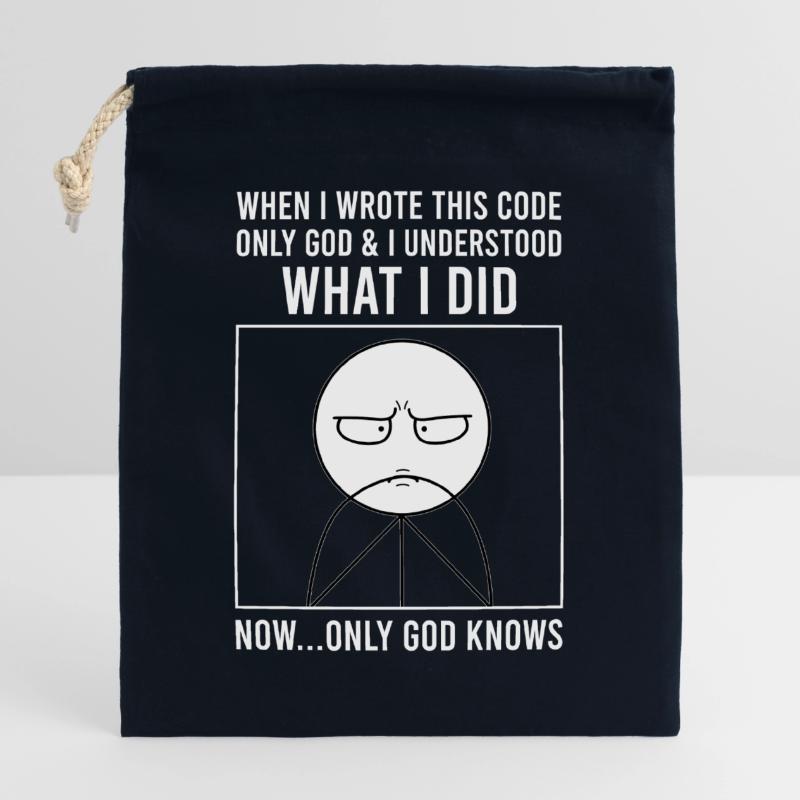 Programmierer Informatiker Softwareentwickler Meme Verschließbarer Geschenkbeutel aus Baumwolle (25x30cm)