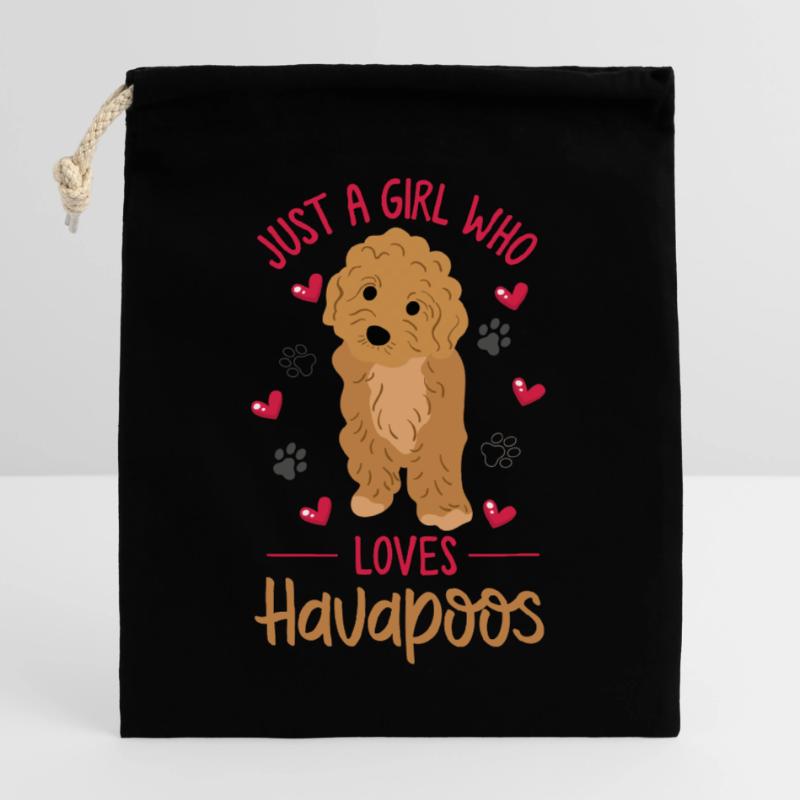 havapoo, havapoo havapoo mother, Havanese, Closable cotton gift bag (25x30cm)