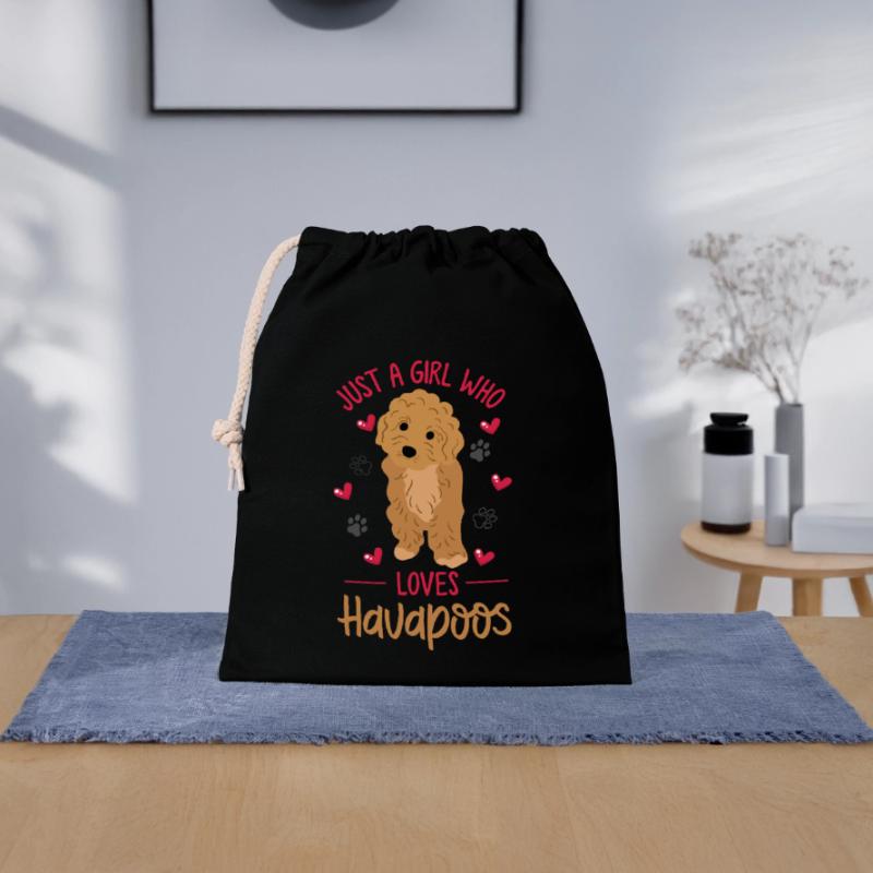 havapoo, havapoo havapoo mother, Havanese, Closable cotton gift bag (25x30cm)