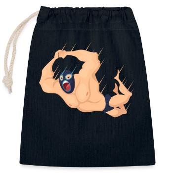 lucha libre, lucha libre mexicaine, Catch, - Sac cadeau en coton avec cordon (25 x 30 cm) - bleu marine - Devant