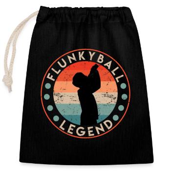 Lustiges Trinkspiel Flunkyball Legende Vintage - Verschließbarer Geschenkbeutel aus Baumwolle (25x30cm) - Schwarz - Vorne