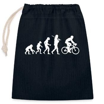 Evolution Fahrrad - Verschließbarer Geschenkbeutel aus Baumwolle (25x30cm) - Navy - Vorne
