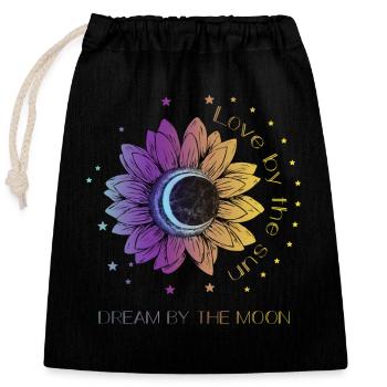 Boho Bohemian Spiritual Gift - Closable cotton gift bag (25x30cm) - black - Front