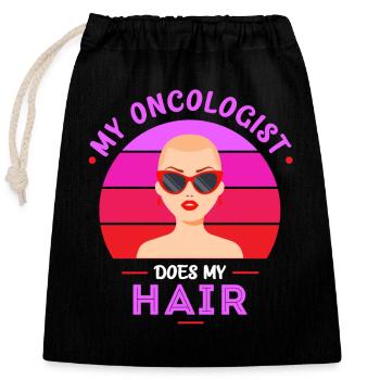 Chemo, Chemo Radiation, Chemo Radiation, - Closable cotton gift bag (25x30cm) - black - Front