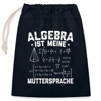 L’idée cadeau mathématicien | Maths Mathématiques - Sac cadeau en coton avec cordon (25 x 30 cm) - bleu marine - Devant