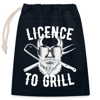 Licence To Grill Grill Master Chef Contract Griller - Closable cotton gift bag (25x30cm) - navy - Front