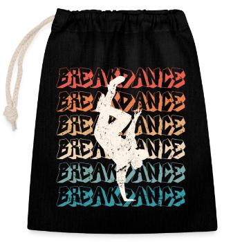 Urban Dance Street Art Breakdancer Hip Hop - Verschließbarer Geschenkbeutel aus Baumwolle (25x30cm) - Schwarz - Vorne