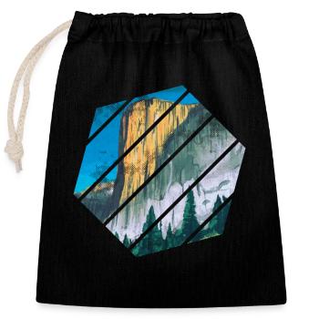 Yosemite Parc National Aventure Retro Cadeau - Sac cadeau en coton avec cordon (25 x 30 cm) - noir - Devant
