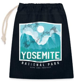 Yosemite Parc National Aventure Montagne Cadeau - Sac cadeau en coton avec cordon (25 x 30 cm) - bleu marine - Devant
