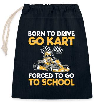 Go-karting Proverbes | Go Kart Hobby Cadeaux - Sac cadeau en coton avec cordon (25 x 30 cm) - bleu marine - Devant