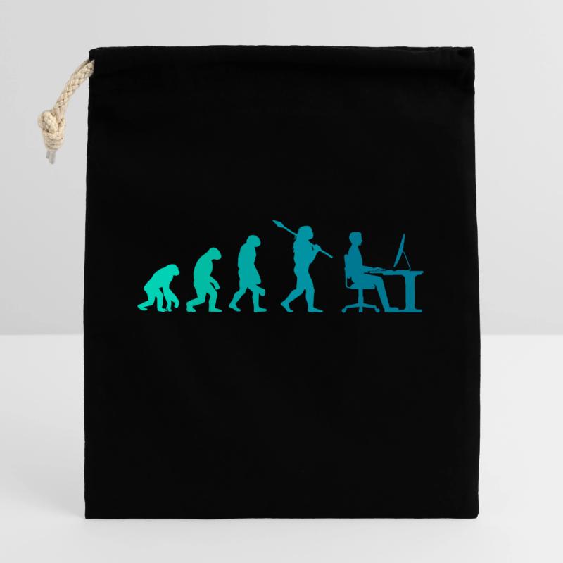 Programmeur Evolution Bureau bureau cadeau Sac cadeau en coton avec cordon (25 x 30 cm)