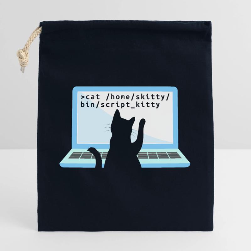 Katze als Programmierer Coder Katzenbesitzer Verschließbarer Geschenkbeutel aus Baumwolle (25x30cm)