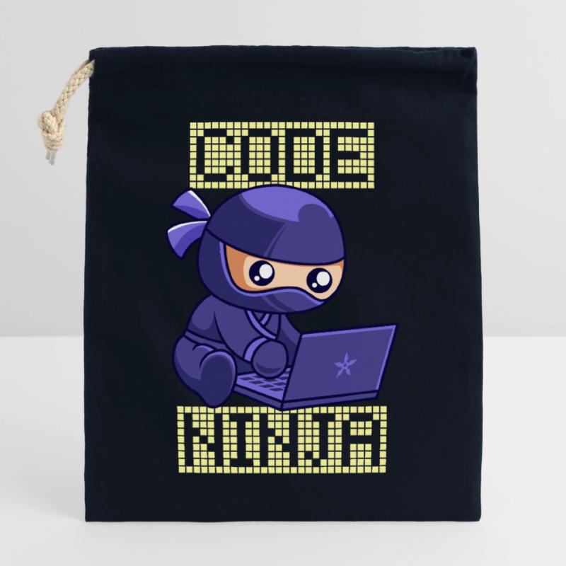 Code Ninja Coder Sofware Entwickler Programmierer Verschließbarer Geschenkbeutel aus Baumwolle (25x30cm)
