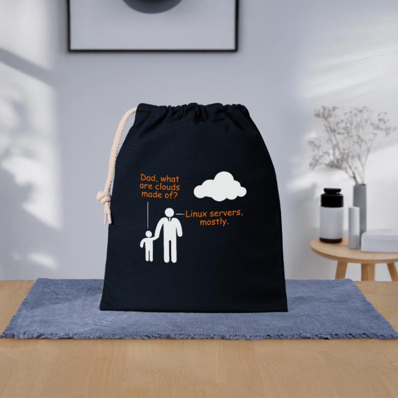 Linux Server Witz Informatiker Humor Software Verschließbarer Geschenkbeutel aus Baumwolle (25x30cm)