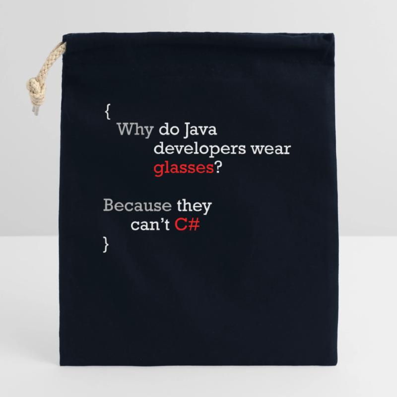 C# Programmierer Witz Code Coder C Sharp Verschließbarer Geschenkbeutel aus Baumwolle (25x30cm)